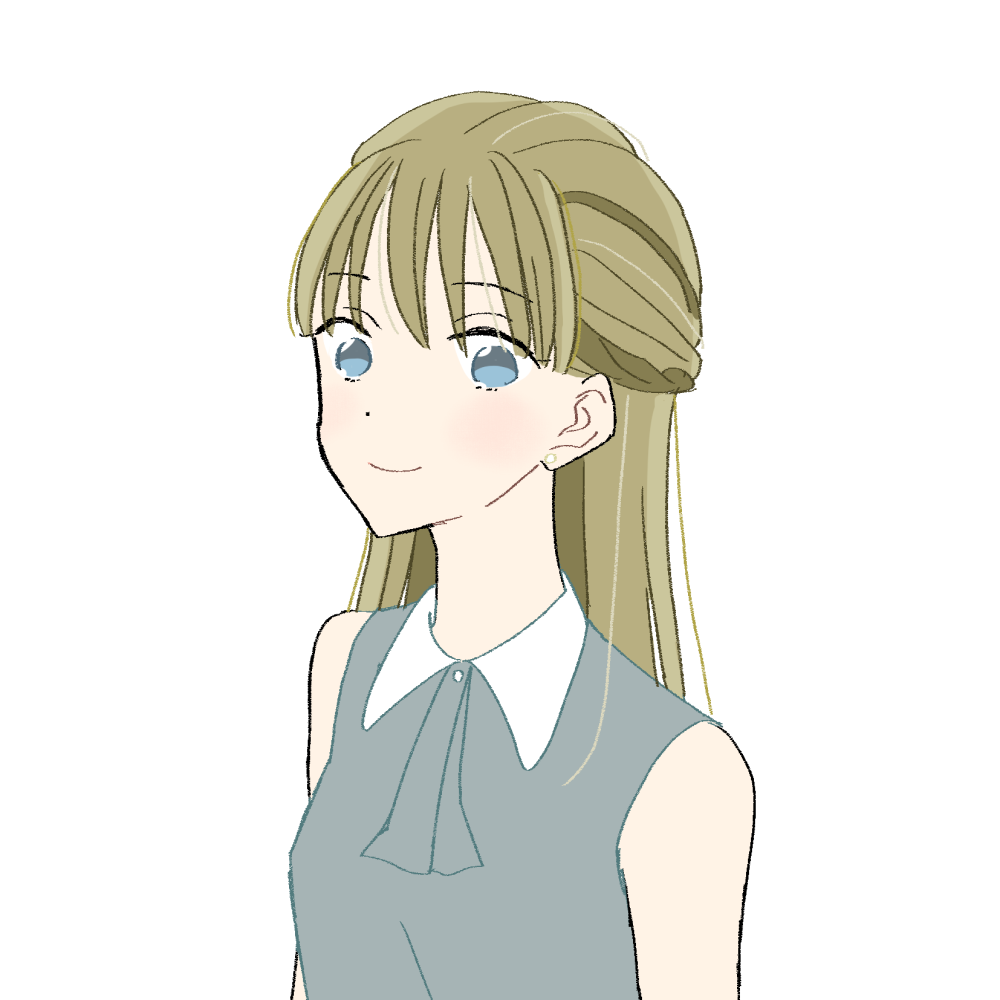 フリーイラスト素材 ストレート ハーフアップ 女の子 ゆるやか生活 フリーイラスト素材 ストレート ハーフアップ 女の子 ゆるやか生活